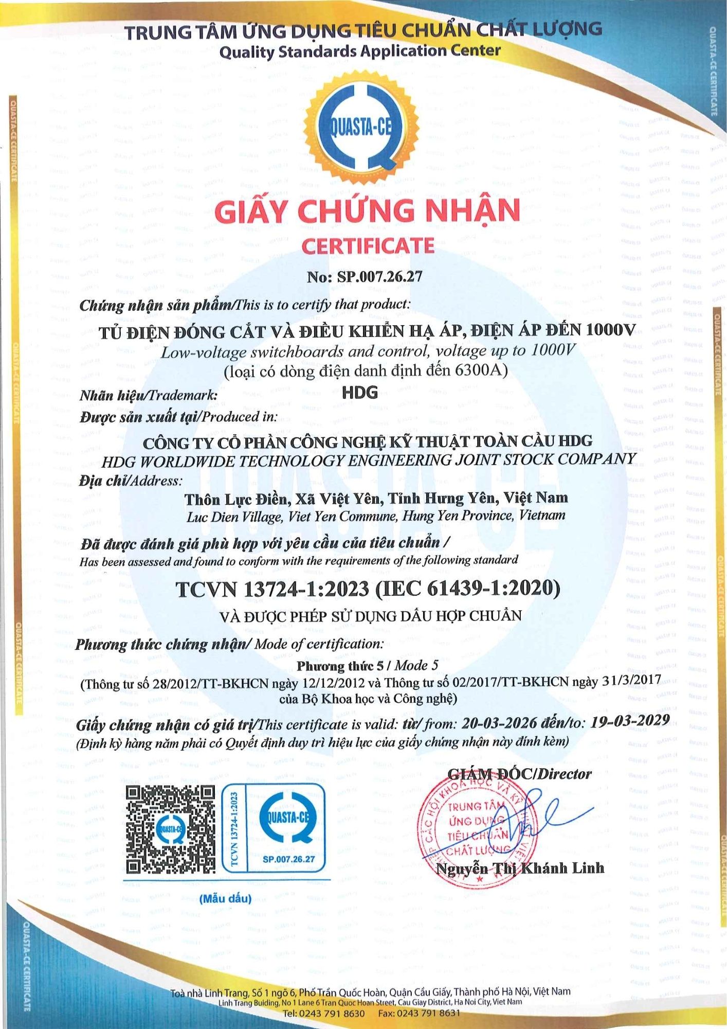 TCVN 13724-1:2023 (IEC 61439-1:2020)